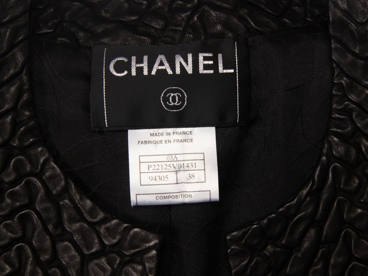 Chanel Embossed Leather Jacket