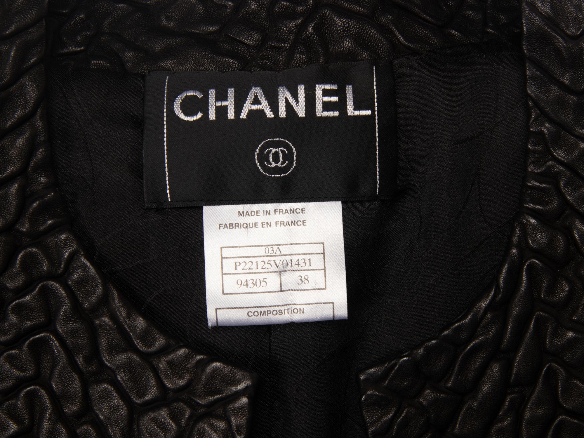 Chanel Embossed Leather Jacket