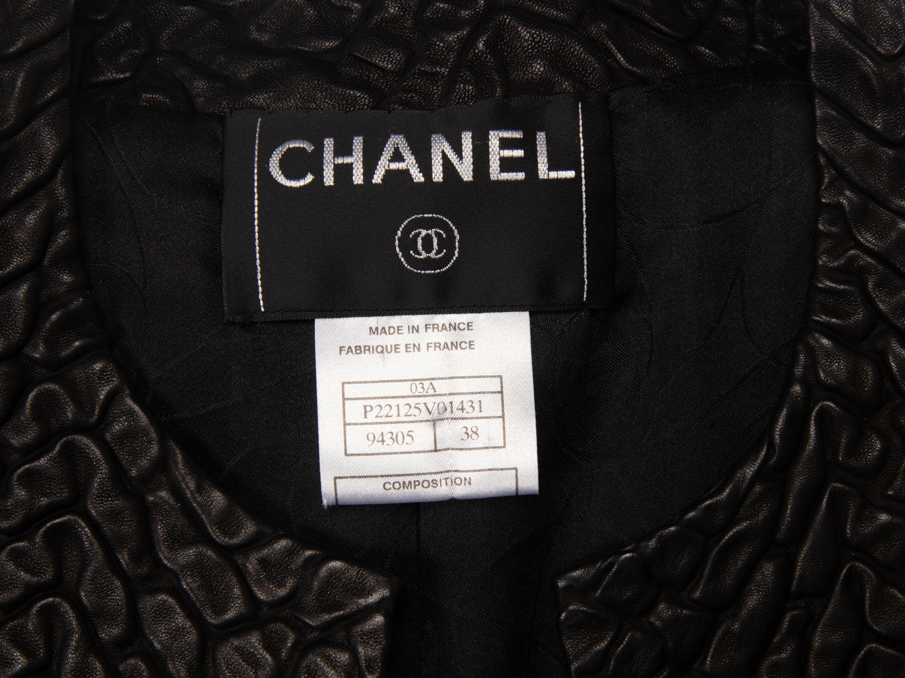 Chanel Embossed Leather Jacket