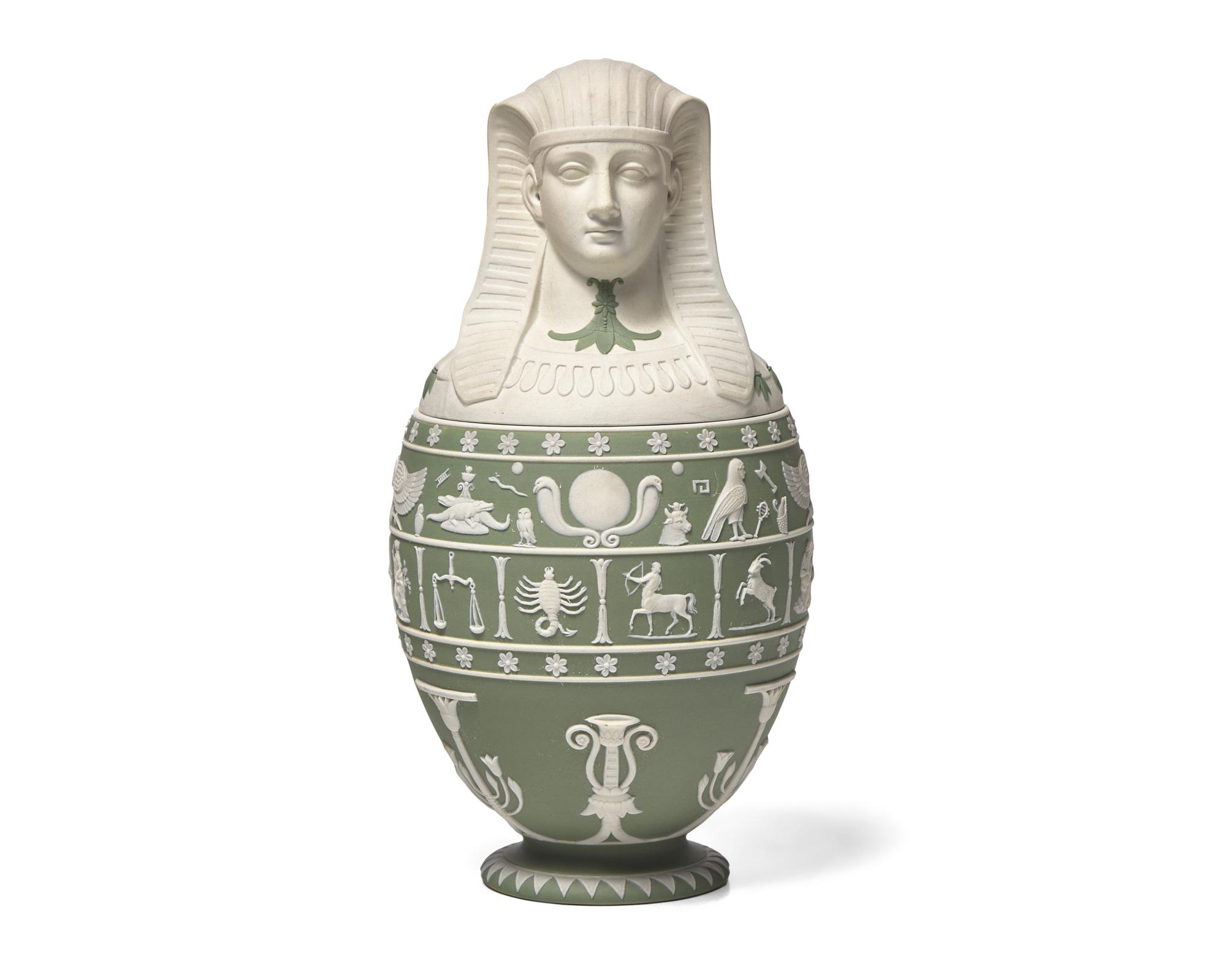 A Wedgwood Jasperware Canopic Jar