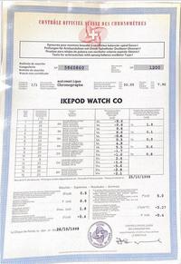 IKEPOD, STAINLESS STEEL 'HEMIPODE CHRONOMETER' WATCH, BOX & PAPERS