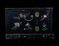 Two Small Chinese Mother-of-Pearl Inlaid Hardwood Chests