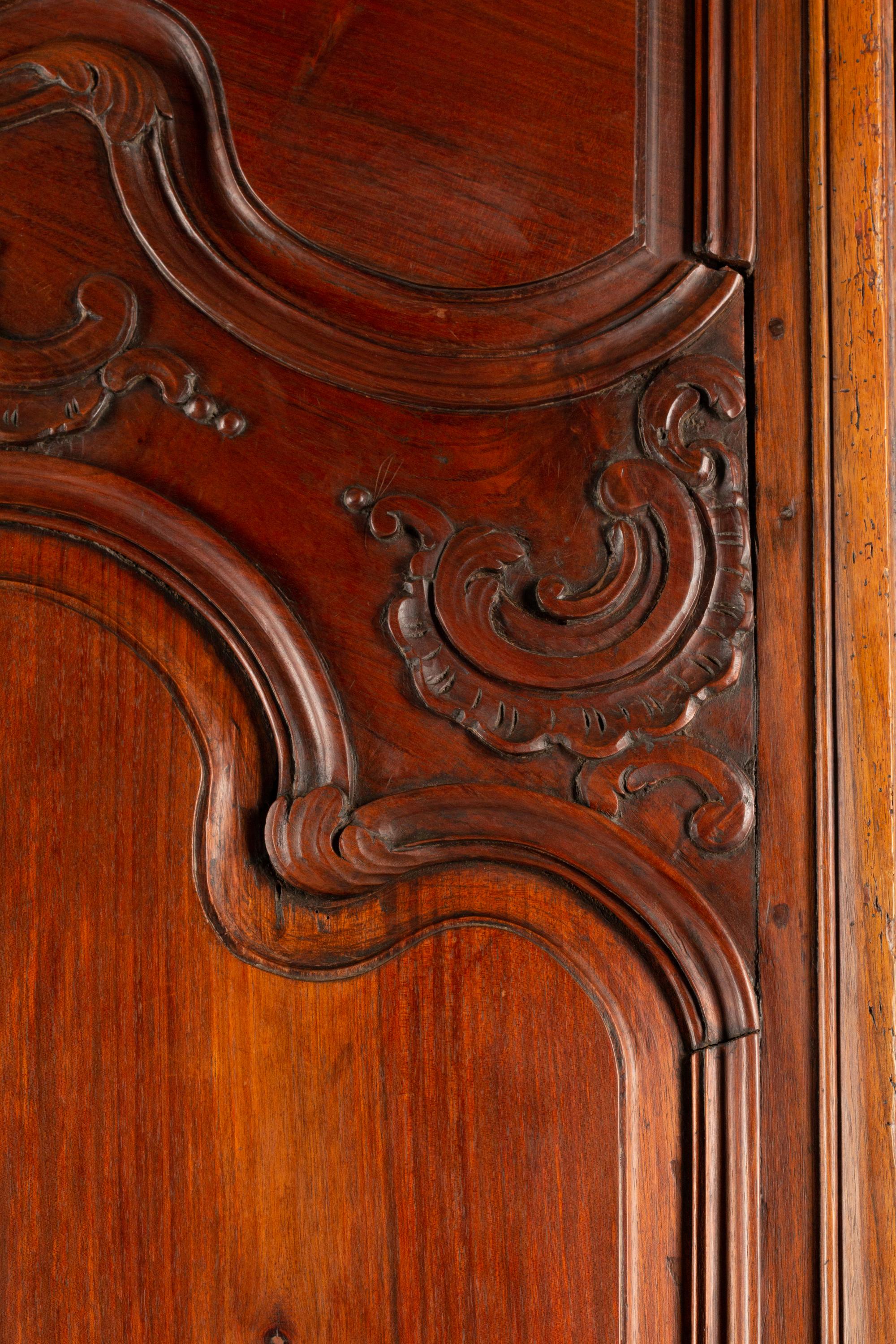 A French Walnut Buffet à Deux Corps