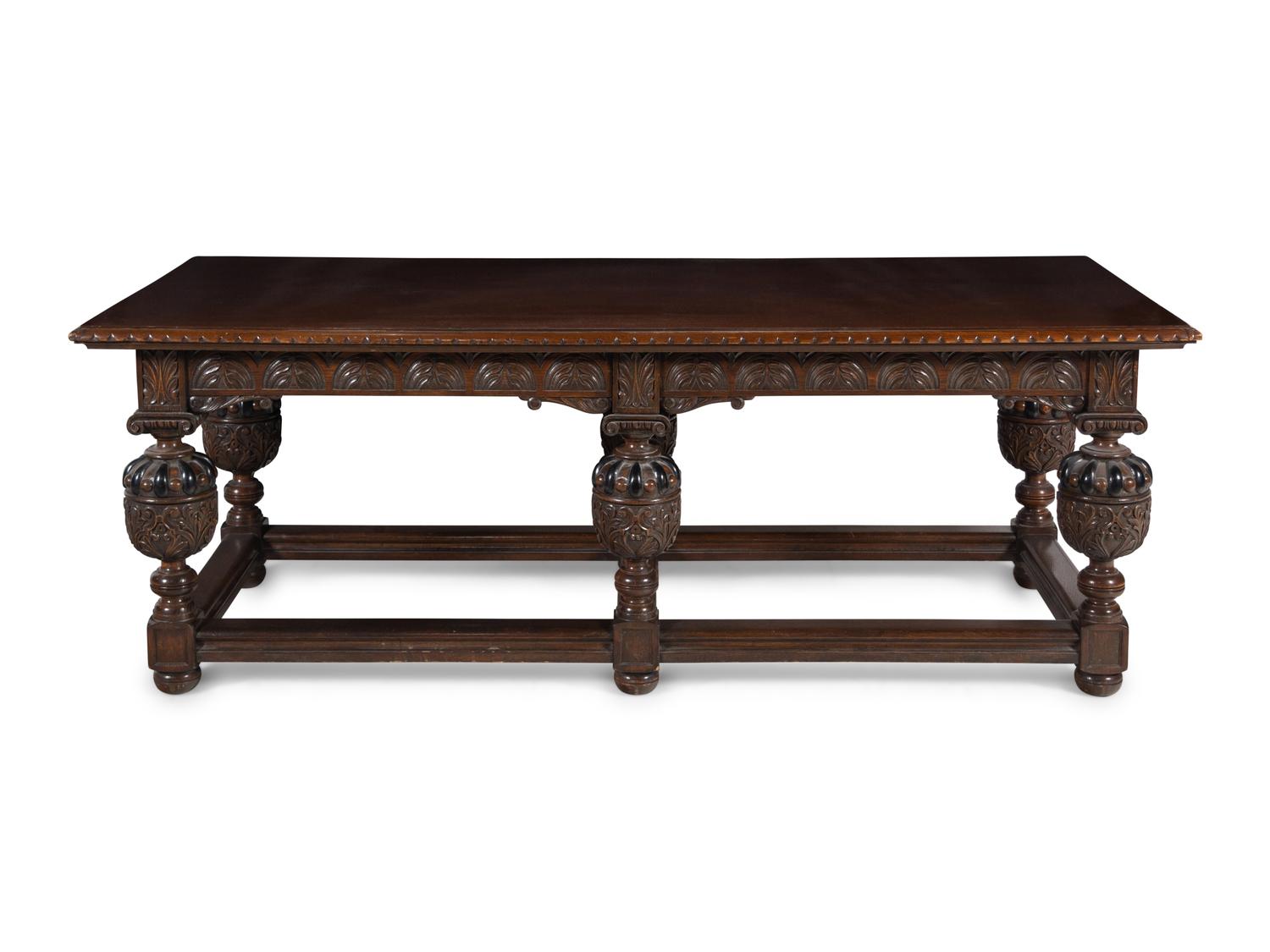 A Jacobean Style Oak Library Table