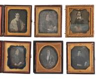 [EARLY PHOTOGRAPHY]. 22 sixth plate daguerreotypes of women wearing jewelry and accessories.