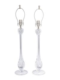A Pair of Simon Pearce Blown Glass Lamps