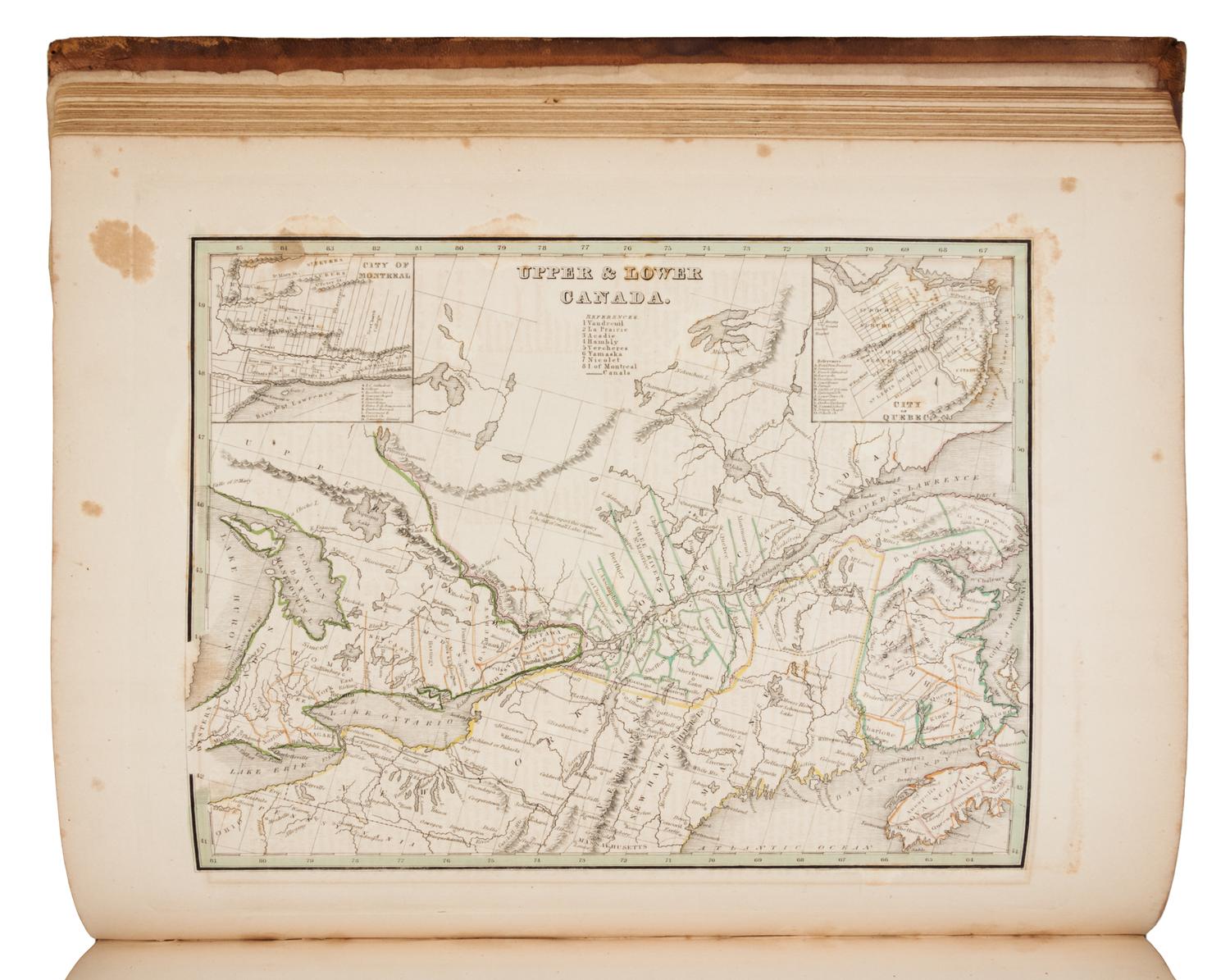BRADFORD, Thomas Gamaliel (1802-1887). A Comprehensive Atlas. Boston, NY and Philadelphia: William D. Ticknor and others, [1835].