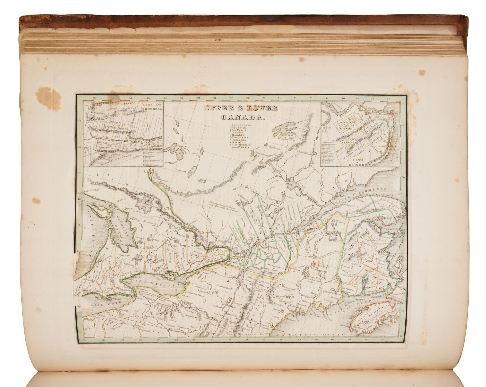 BRADFORD, Thomas Gamaliel (1802-1887). A Comprehensive Atlas. Boston, NY and Philadelphia: William D. Ticknor and others, [1835].