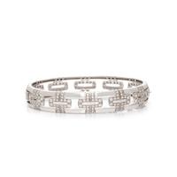 BULGARI, WHITE GOLD AND DIAMOND 'PARENTESI' BANGLE BRACELET
