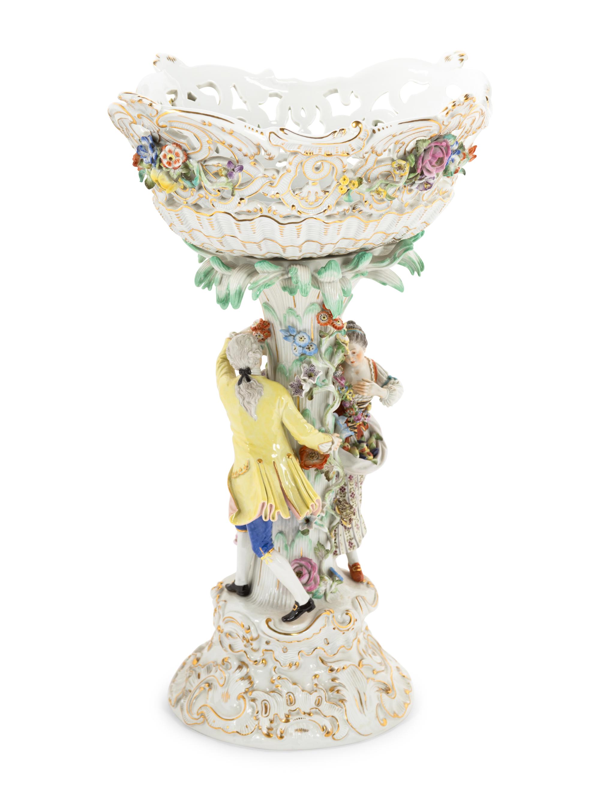 A Meissen Porcelain Centerpiece Basket