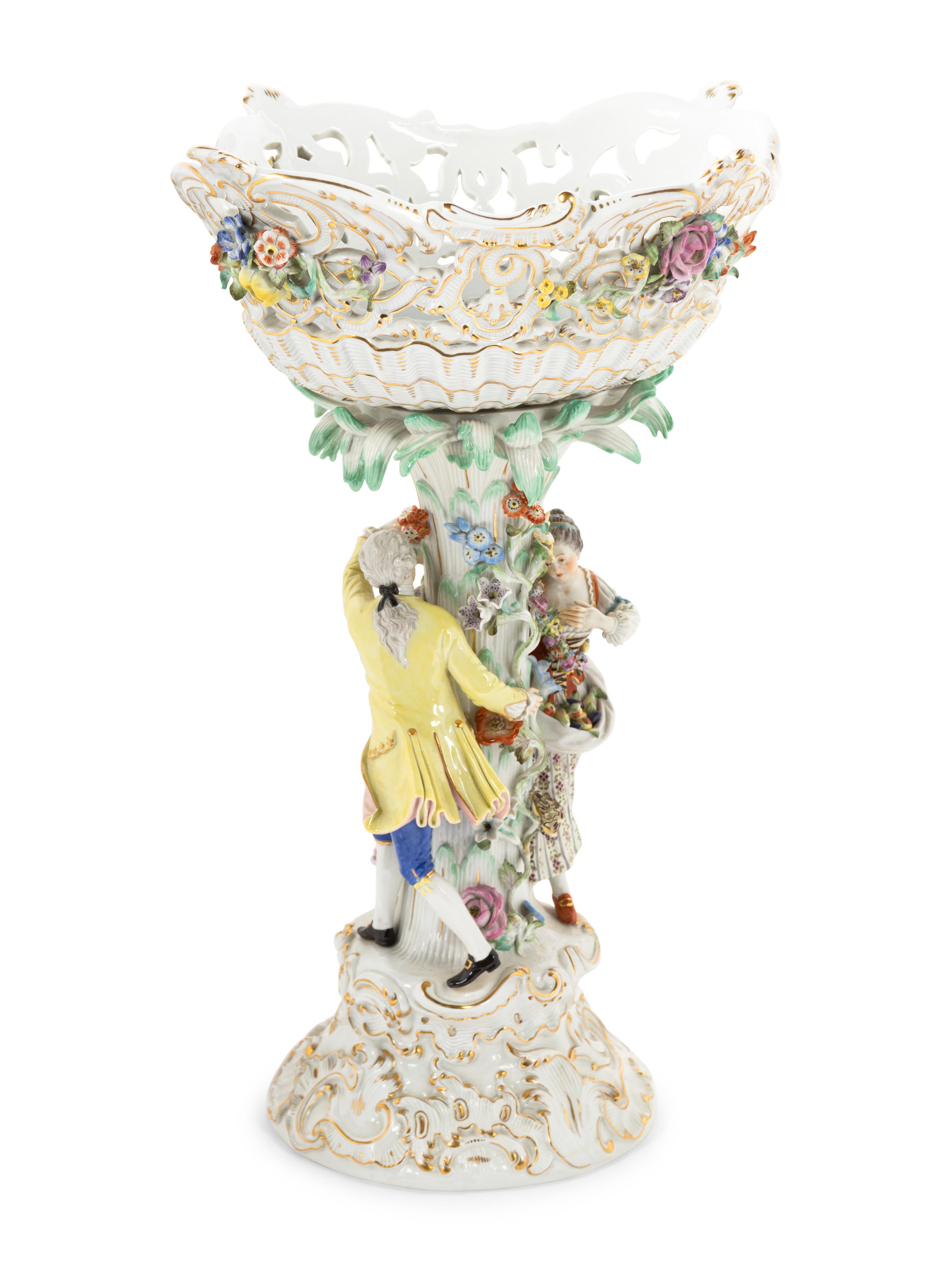 A Meissen Porcelain Centerpiece Basket