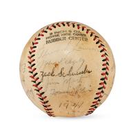 A 1941 Savannah Indians Team Signed Autograph Baseball