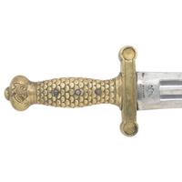 Ames Model 1832 Heavy Artillery Saber & Scabbard With Buff Belt Dated 1843