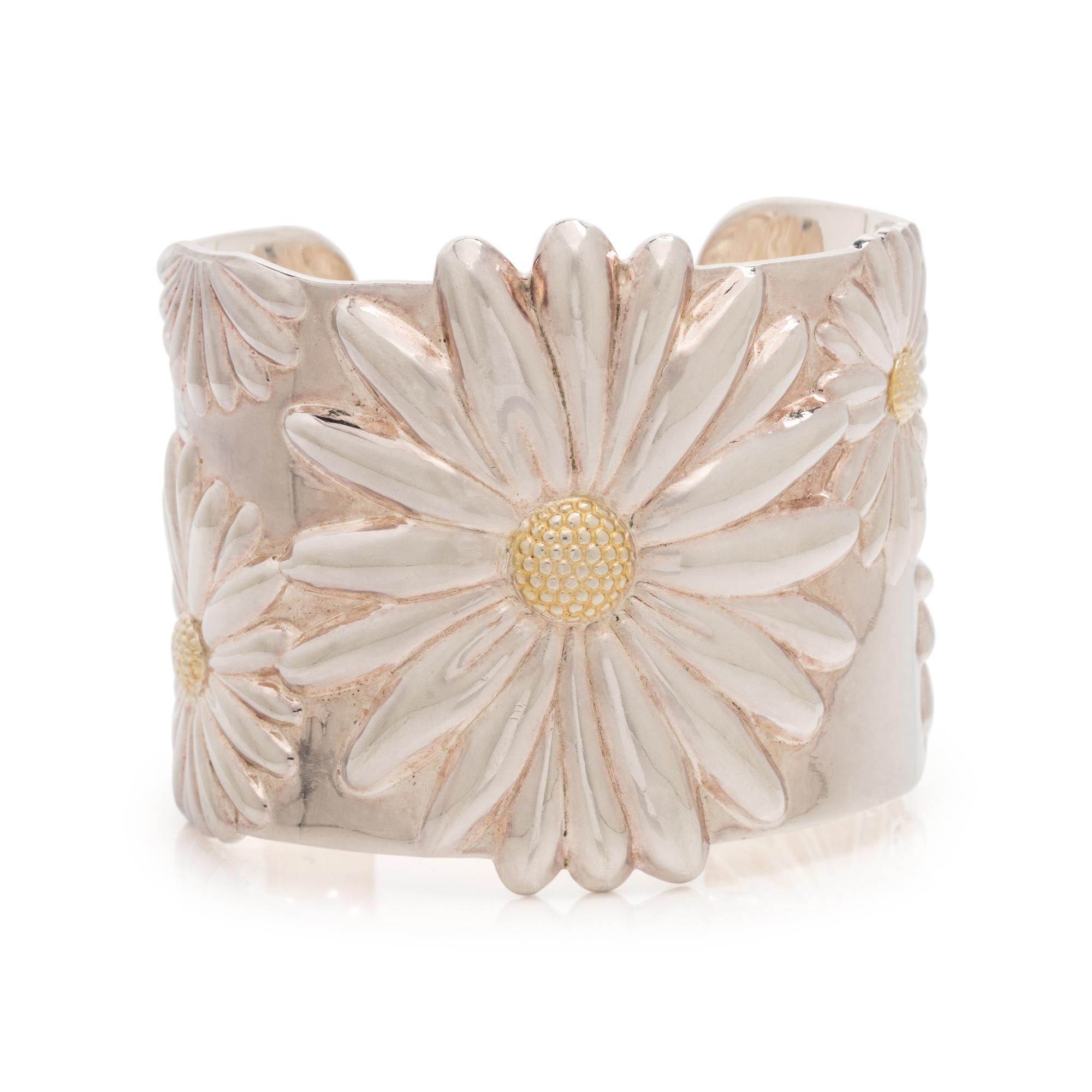 TIFFANY & CO., STERLING SILVER DAISY CUFF BRACELET