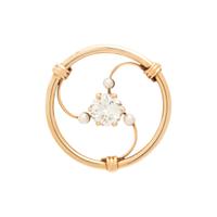 YELLOW GOLD, DIAMOND, AND SEED PEARL BROOCH