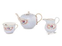 A Herend Porcelain Three-Piece Tea Service