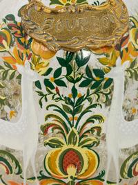 Three German Enameled Glass Decanters