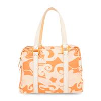 Fendi, Orange Jacquard & Leather Handbag