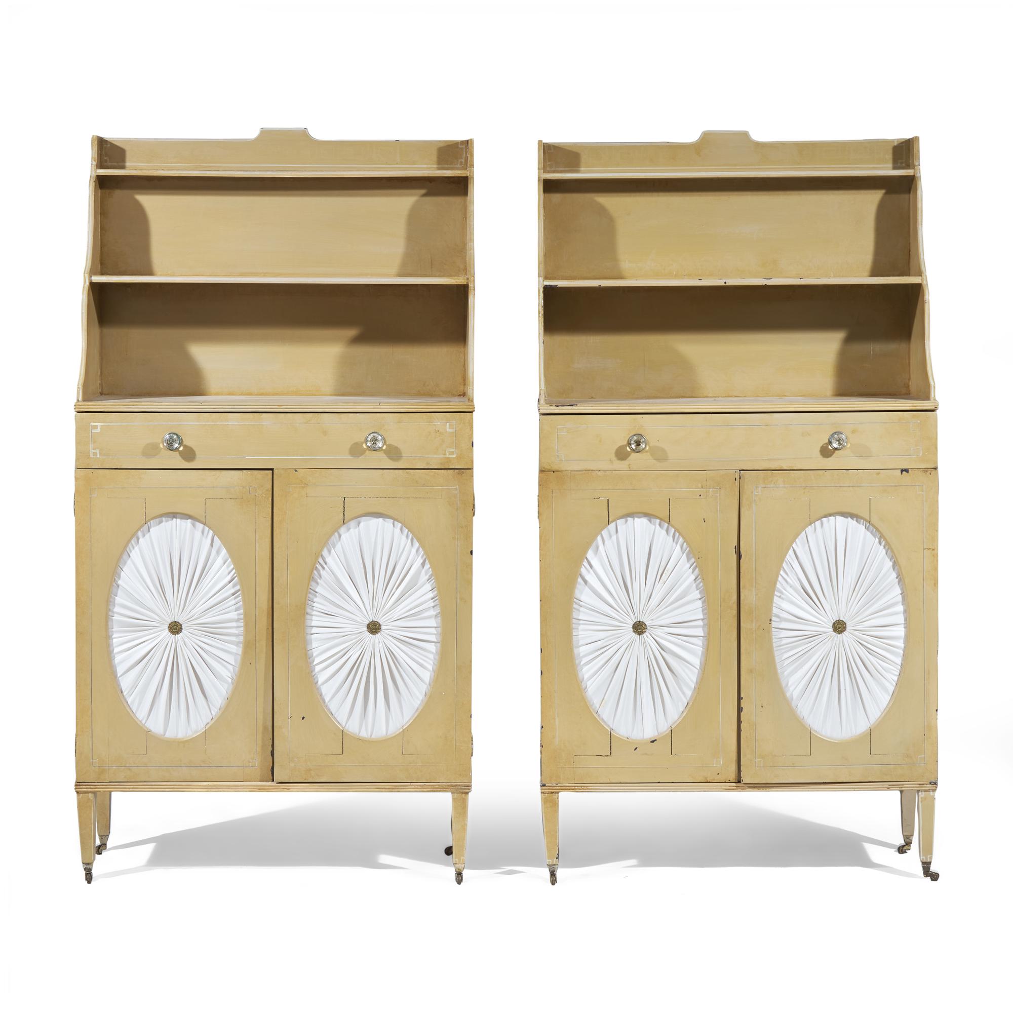 A Pair of Regency Style Painted Chiffonieres