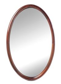 Vildbjerg Mobelfabrik, DENMARK, 1960s, an oval rosewood mirror