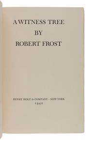 FROST, Robert (1874-1963). A Witness Tree. New York: Henry Holt & Company, 1942.