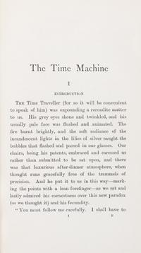 WELLS, H. G. The time machine an invention. London: William Heinemann, 1895. First edition. With advertisements.