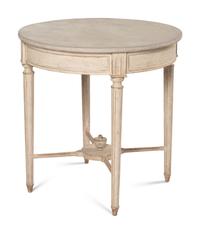 A Louis XVI Style White-Painted Side Table