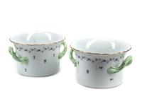 A Pair of Herend Porcelain Cache Pots