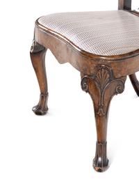 A Pair of George II Walnut Side Chairs