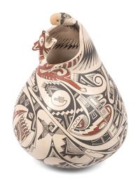 Pottery Vase, with Jaguar and Eagle