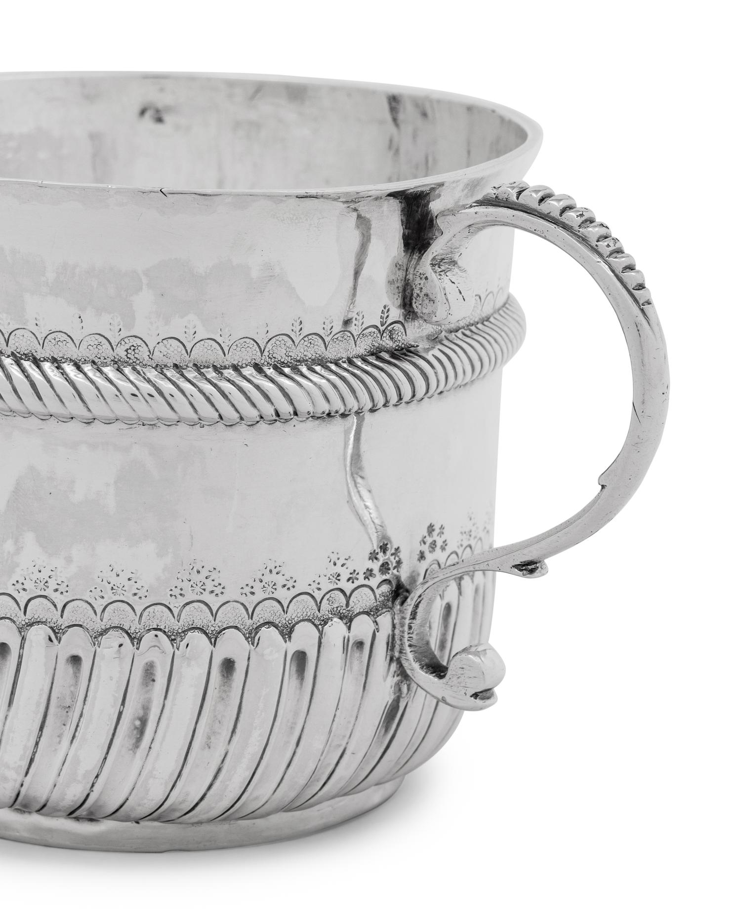 A William III Britannia Silver Caudle Cup