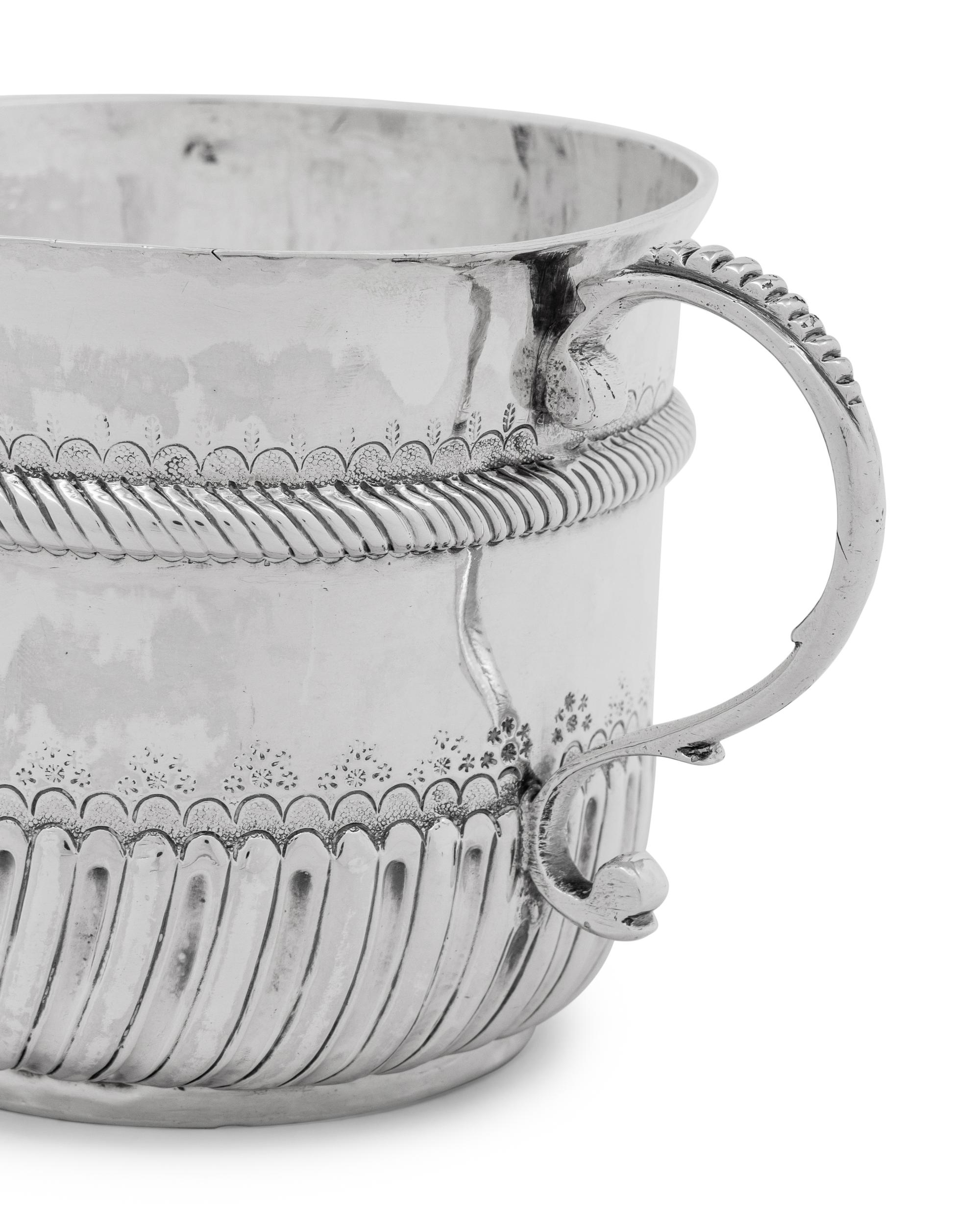 A William III Britannia Silver Caudle Cup