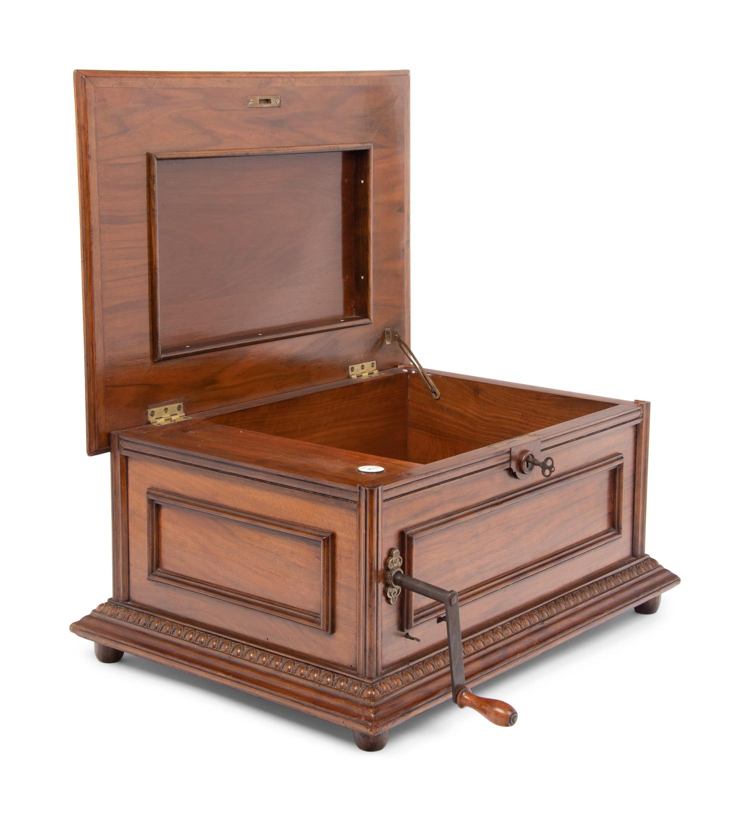 A German Music Box with Twelve Discs