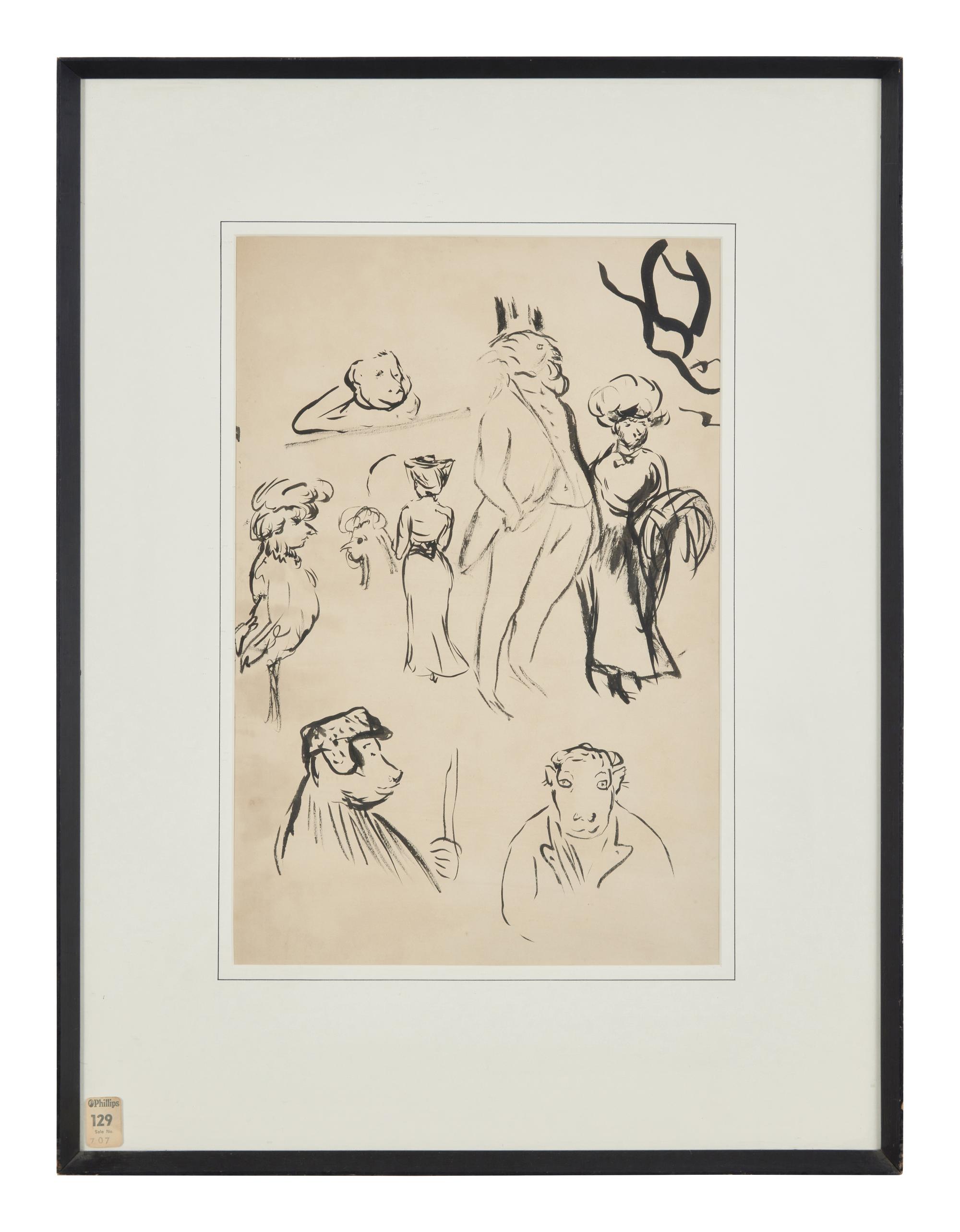 Caricatures, circa 1890-95