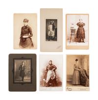 [EARLY PHOTOGRAPHY]. 83 cabinet & large format photos, incl. children, families, students, & a band