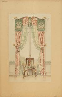 A Pair of French Hand-Colored Engravings of Window Designs