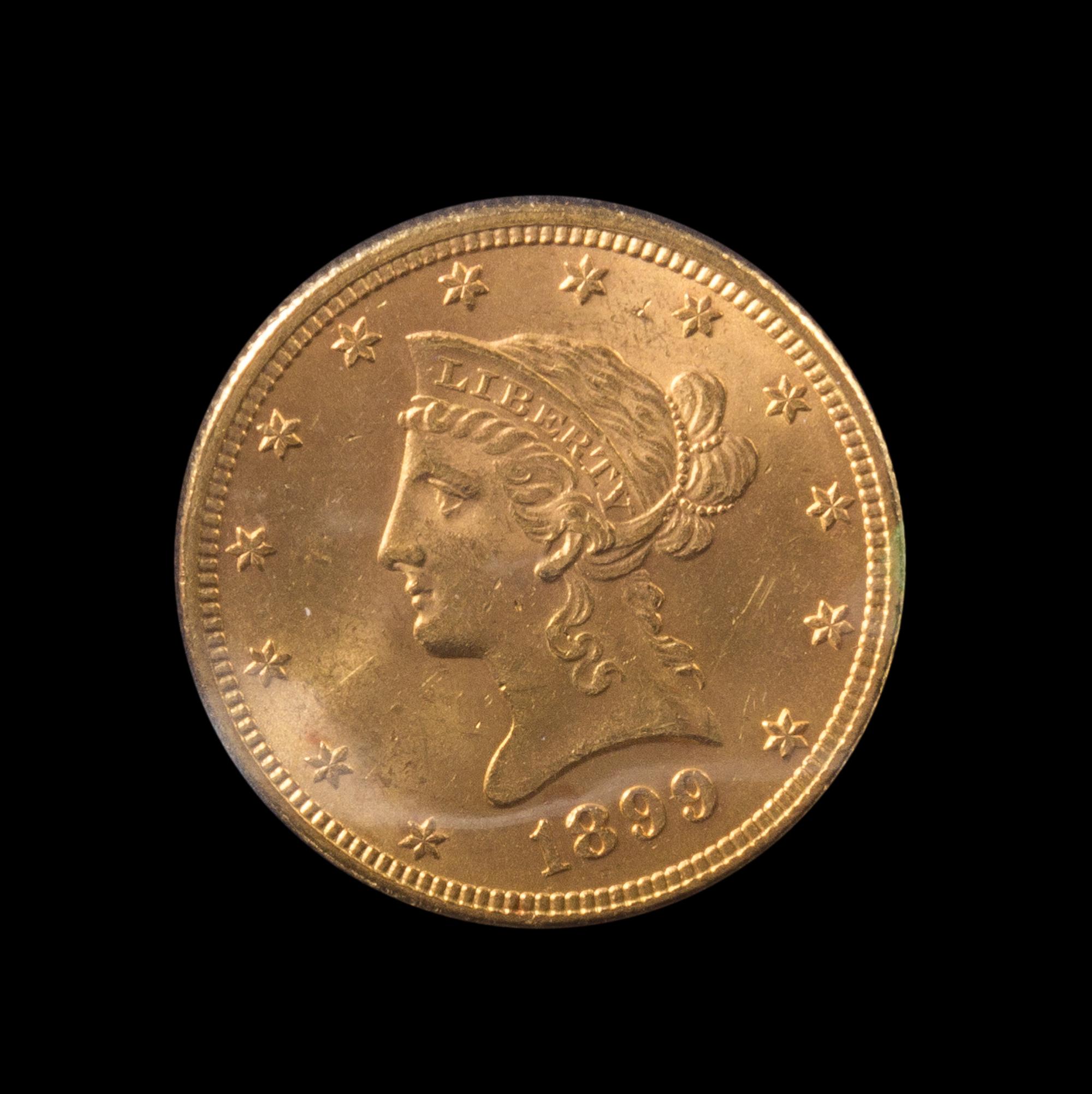 A United States 1899 Liberty Head $10 Gold Coin