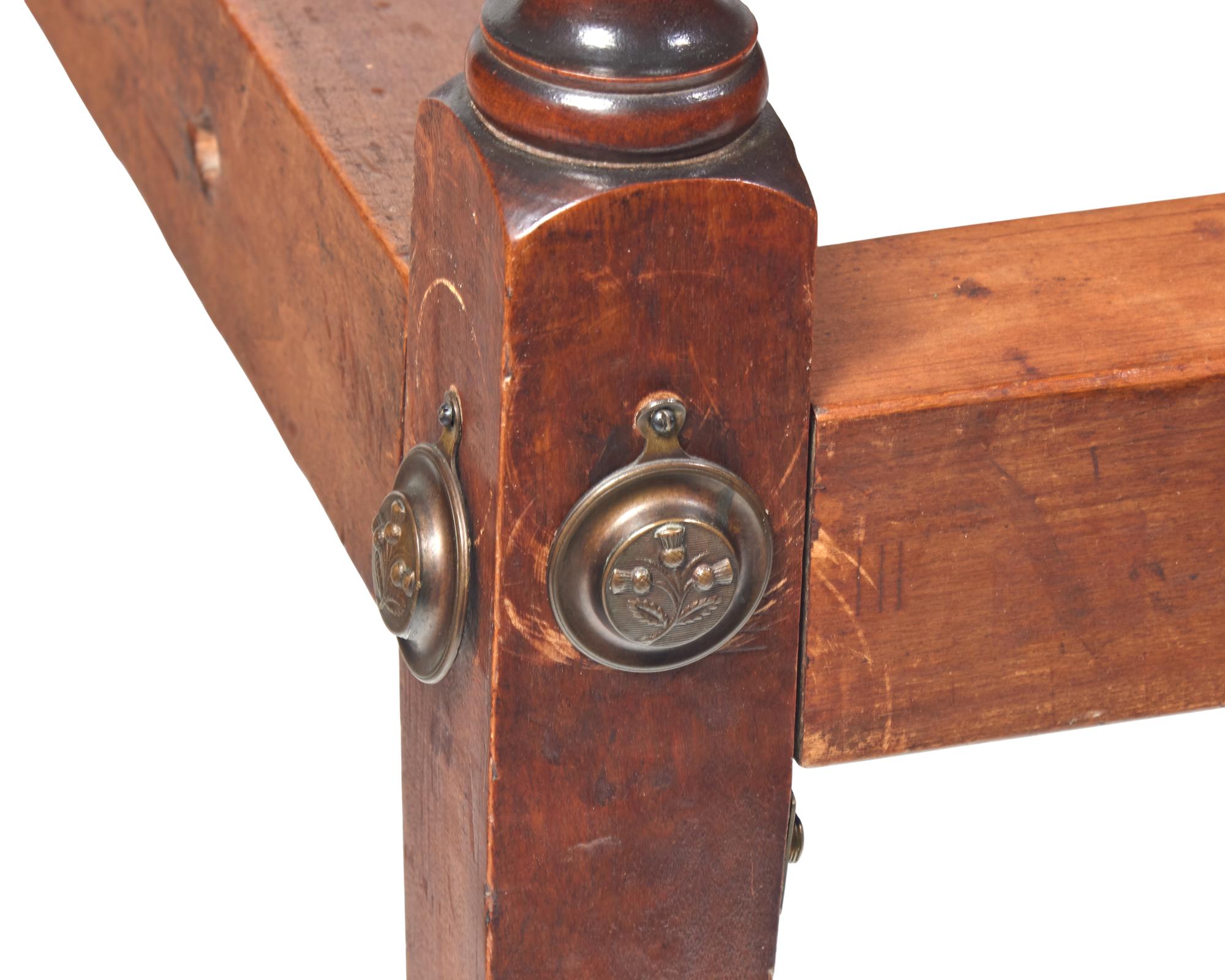 A Federal Birch and White Pine Tester Bed