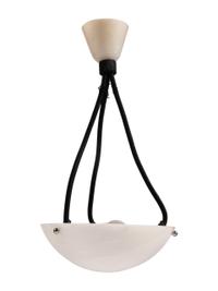 A Pair of Contemporary Alabaster Pendant Fixtures