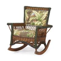 A child's polychrome painted wicker rocker american, circa 1900