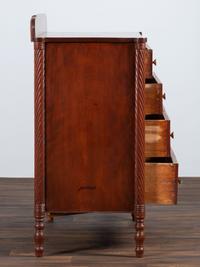 A Federal Bird's-Eye Maple and Mahogany Chest of Drawers