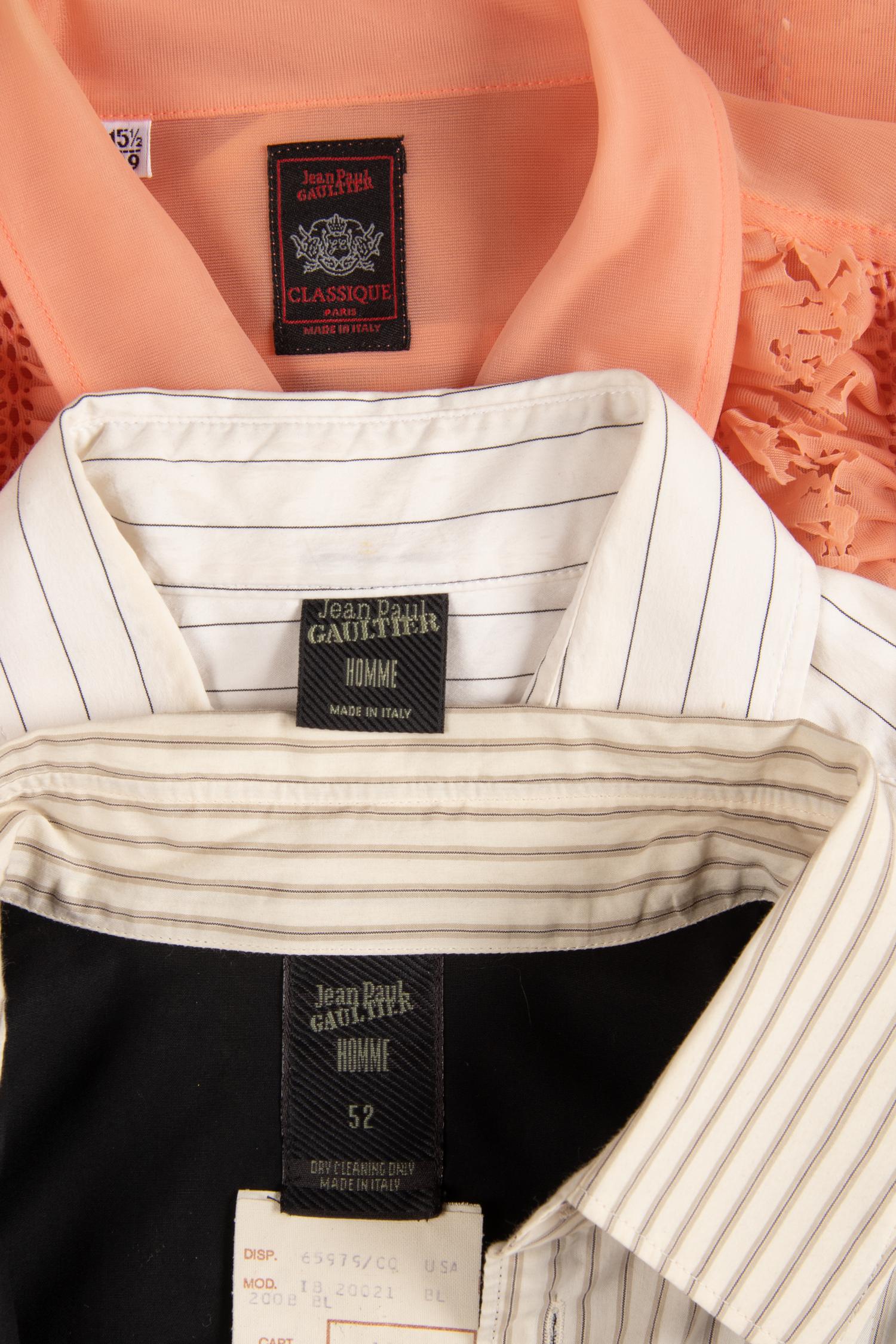 Collection of Five Men's Jean Paul Gaultier Shirts, 1990-2000s