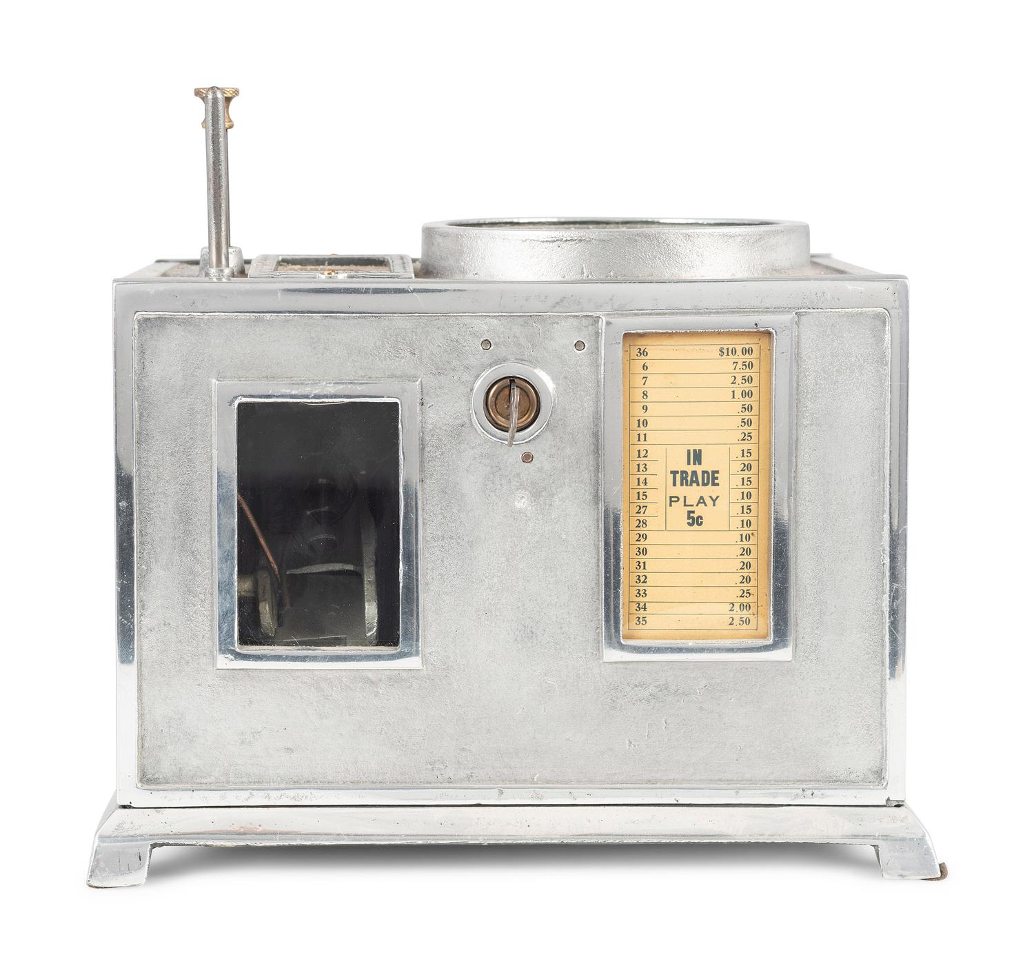 A Charles Fey 5 Cent 36 Lucky Spot Midget Dice Machine