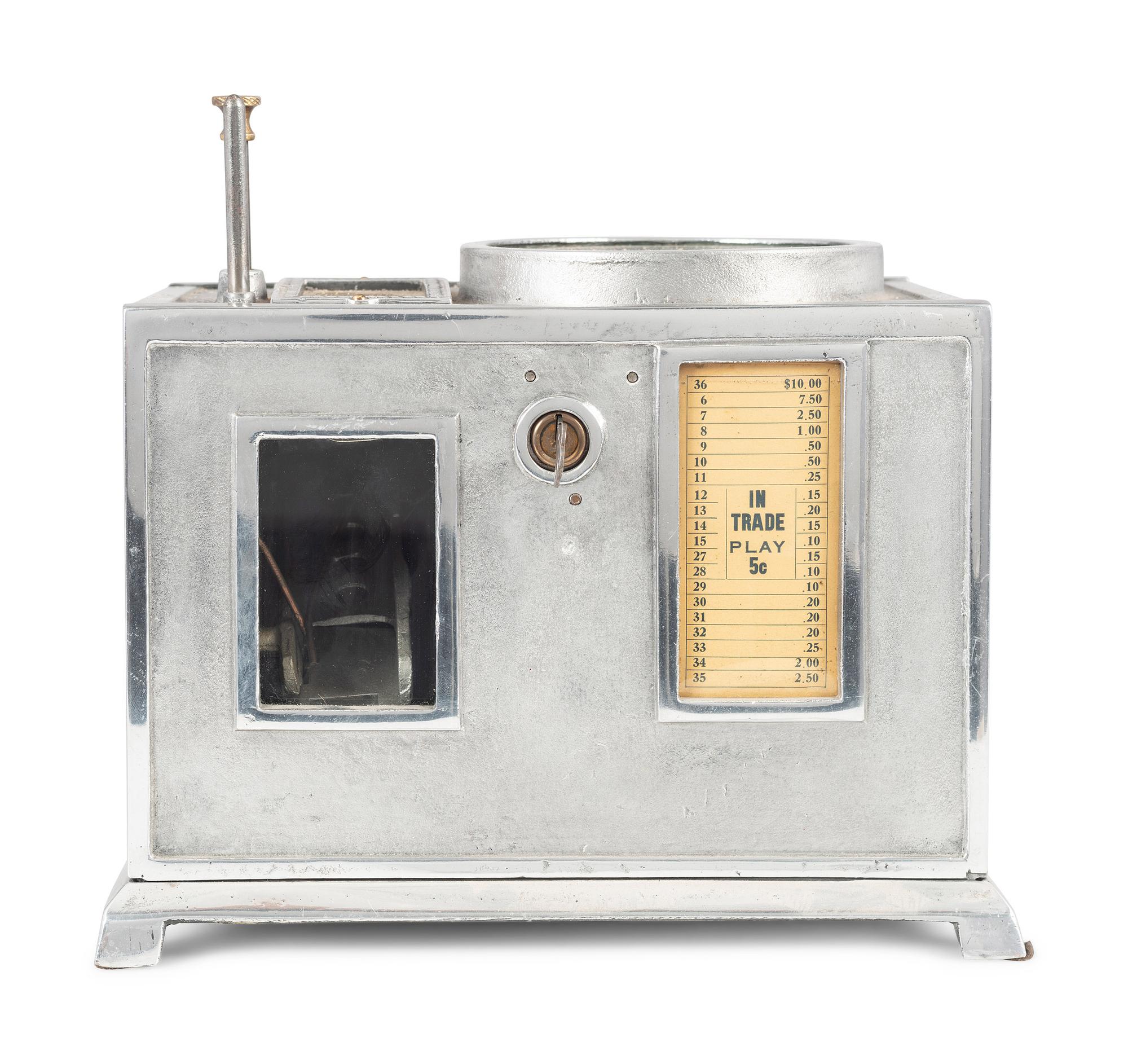A Charles Fey 5 Cent 36 Lucky Spot Midget Dice Machine