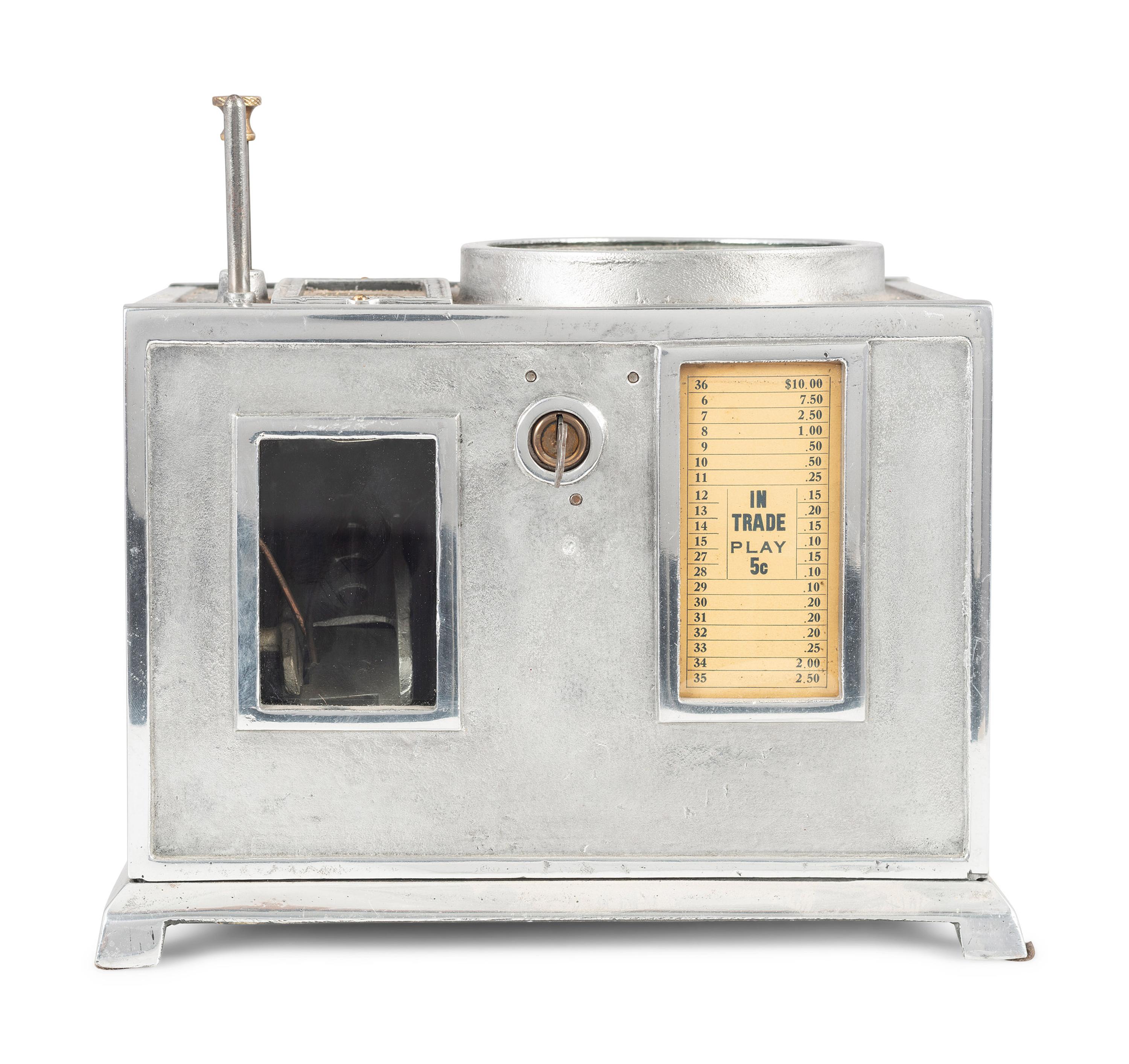 A Charles Fey 5 Cent 36 Lucky Spot Midget Dice Machine