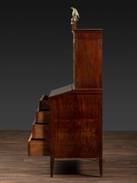 A Federal Inlaid Mahogany Secretary Bookcase