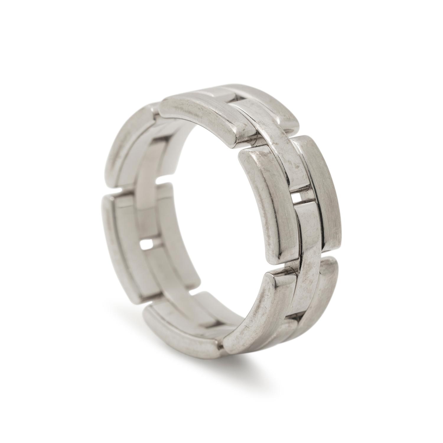CARTIER, WHITE GOLD 'MAILLON PANTHÈRE' RING