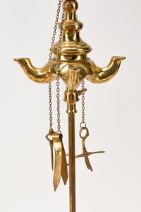 A Collection of Dutch Brass Oil Lamps