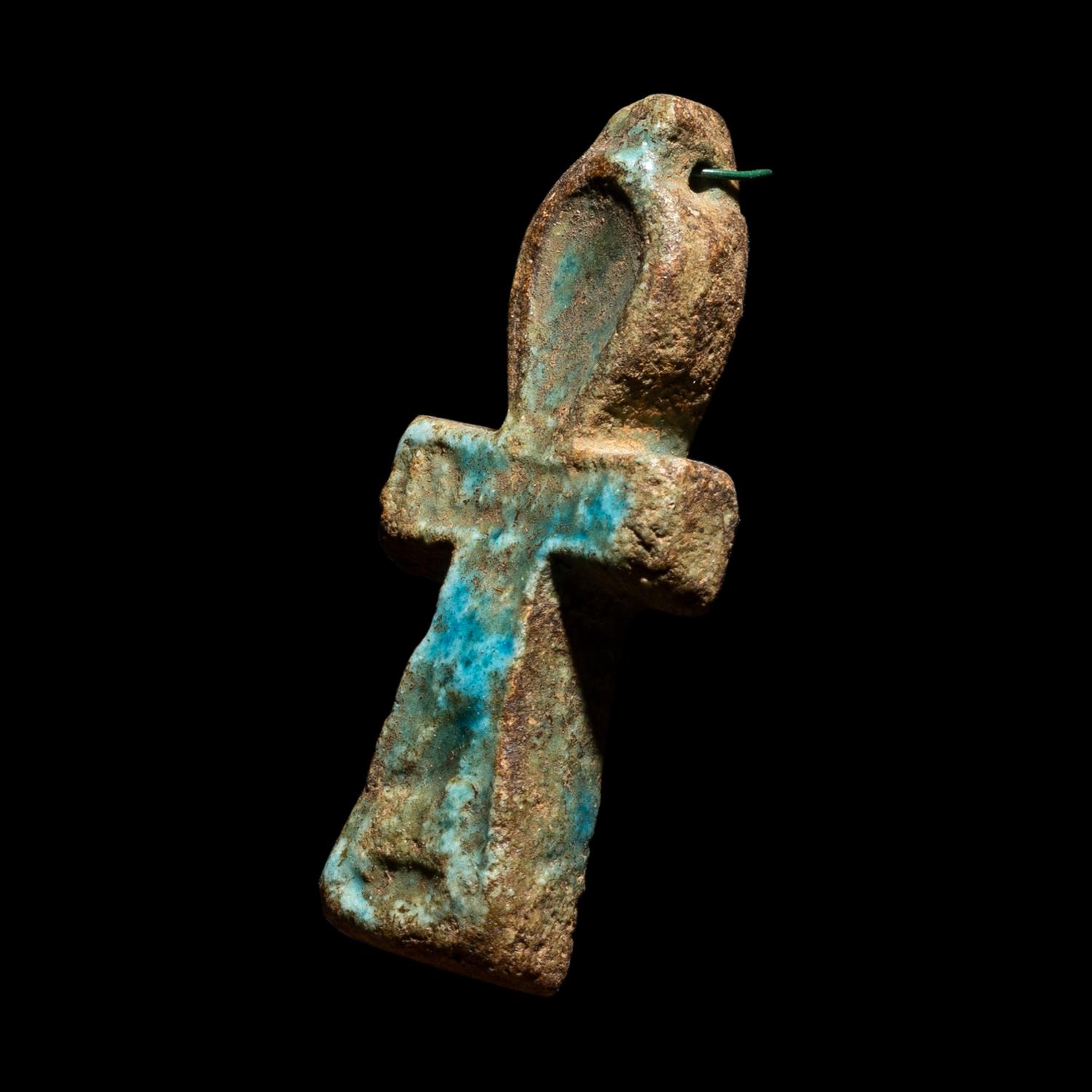 An Egyptian Faience Ankh
