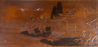 A Chinoiserie Decorated Trunk on Stand
